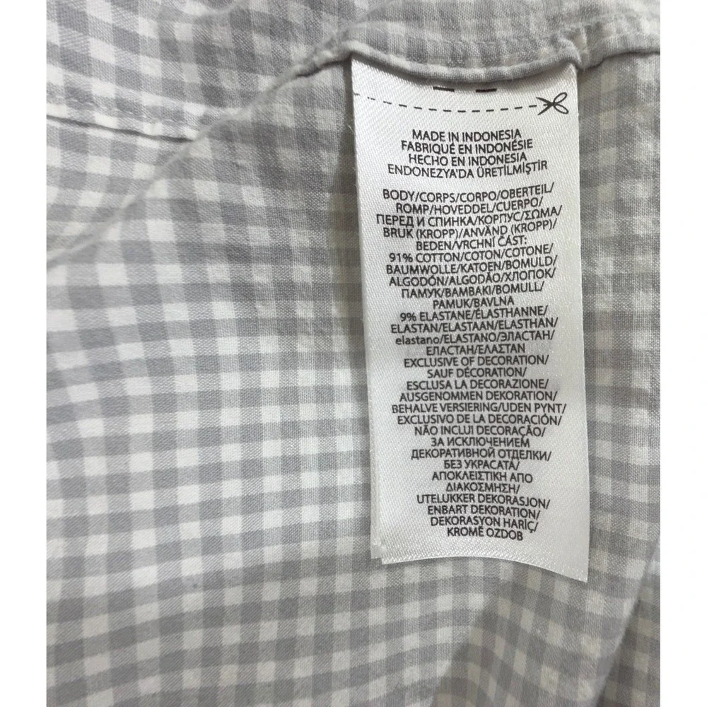 Polo Ralph Lauren Button Down Size XL Grey Gingham Classic Fit Cotton Blend READ